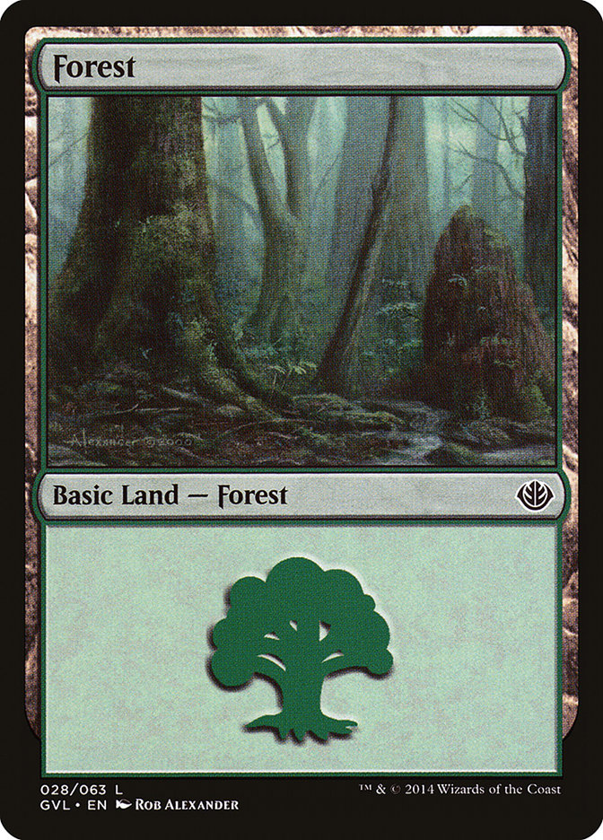 Forest (28) (Garruk vs. Liliana) [Duel Decks Anthology] | Fandemonia Ltd