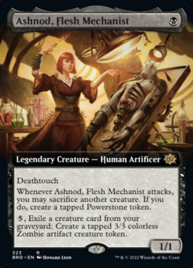 Ashnod, Flesh Mechanist (Extended Art) [The Brothers' War] | Fandemonia Ltd