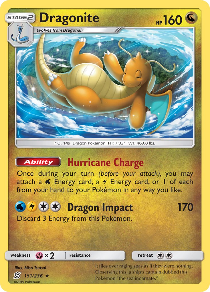 Dragonite (151/236) (Cracked Ice Holo) (Theme Deck Exclusives) [Sun & Moon: Unified Minds] | Fandemonia Ltd