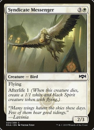 Syndicate Messenger [Ravnica Allegiance] | Fandemonia Ltd