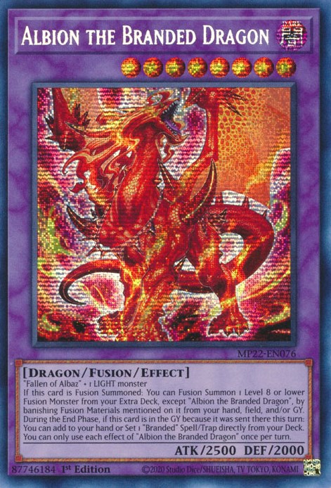 Albion the Branded Dragon [MP22-EN076] Prismatic Secret Rare | Fandemonia Ltd