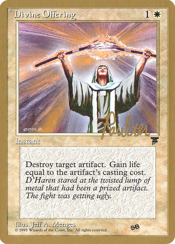 Divine Offering (Preston Poulter) (SB) [Pro Tour Collector Set] | Fandemonia Ltd