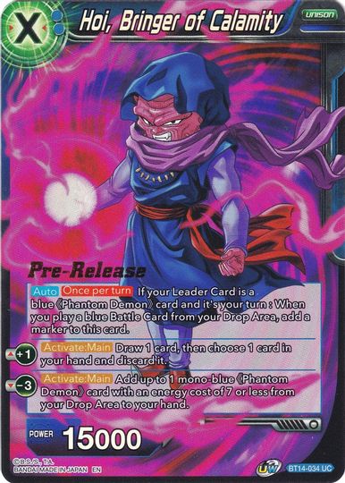 Hoi, Bringer of Calamity (BT14-034) [Cross Spirits Prerelease Promos] | Fandemonia Ltd