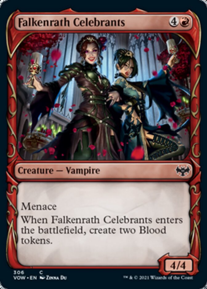 Falkenrath Celebrants (Showcase Fang Frame) [Innistrad: Crimson Vow] | Fandemonia Ltd