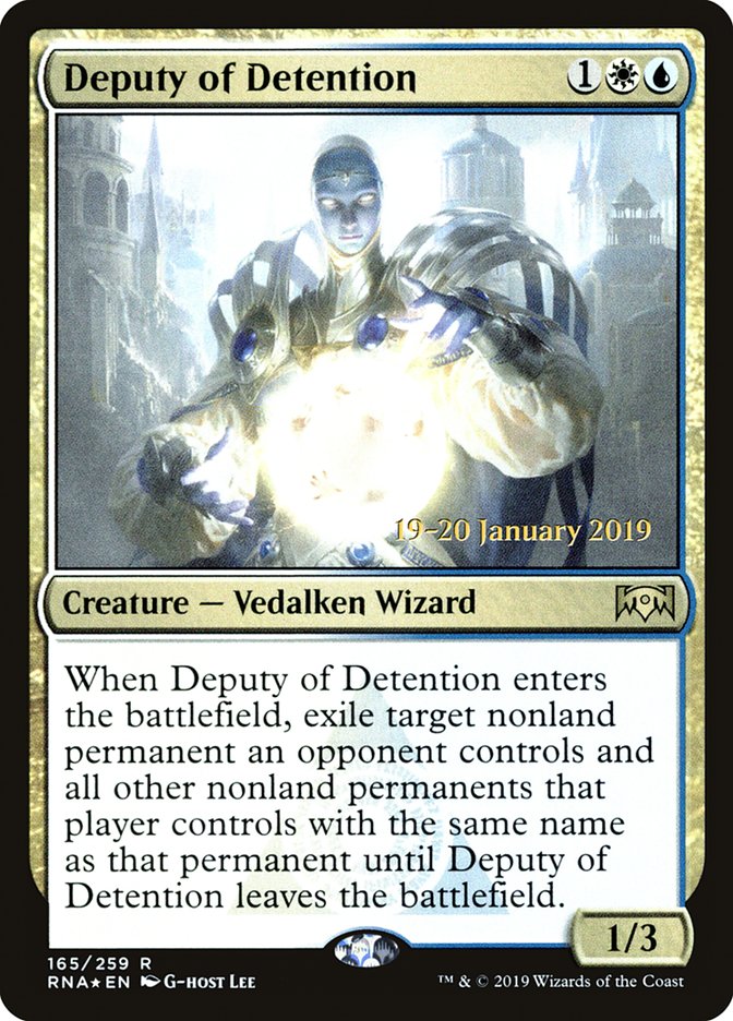 Deputy of Detention [Ravnica Allegiance Prerelease Promos] | Fandemonia Ltd