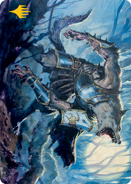 Moonrage Brute Art Card (Gold-Stamped Signature) [Innistrad: Midnight Hunt Art Series] | Fandemonia Ltd