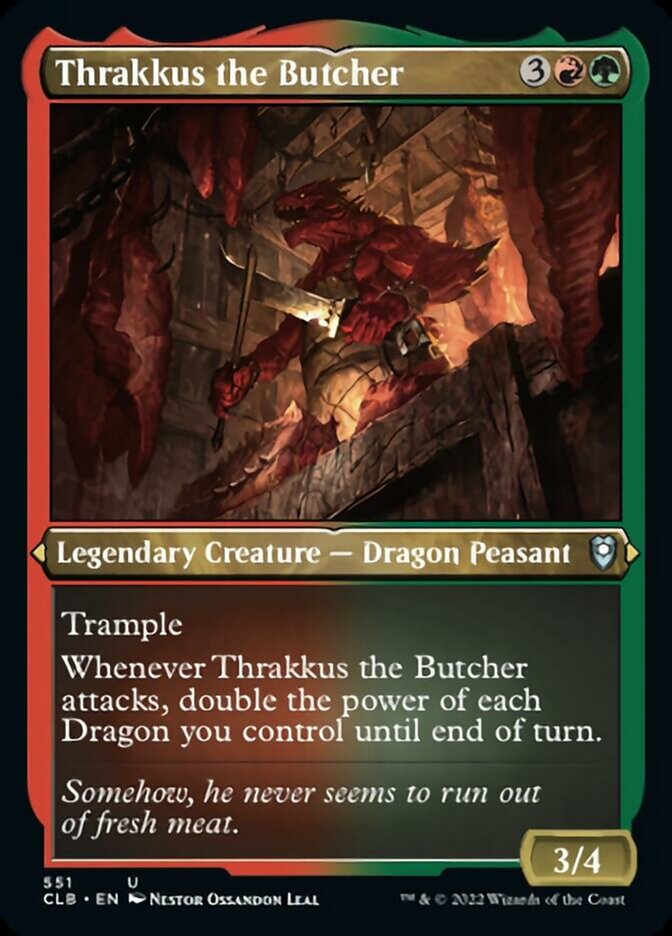 Thrakkus the Butcher (Foil Etched) [Commander Legends: Battle for Baldur's Gate] | Fandemonia Ltd