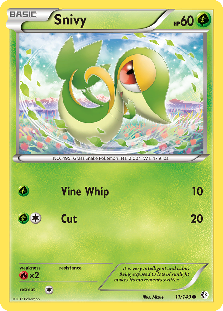 Snivy (11/149) [Black & White: Boundaries Crossed] | Fandemonia Ltd