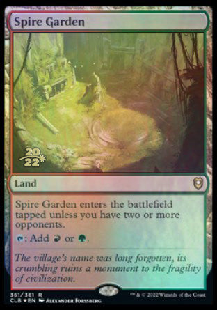 Spire Garden [Commander Legends: Battle for Baldur's Gate Prerelease Promos] | Fandemonia Ltd