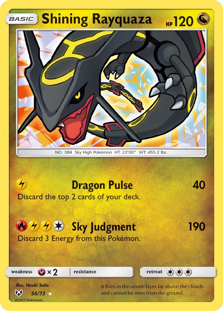 Shining Rayquaza (56/73) [Sun & Moon: Shining Legends] | Fandemonia Ltd