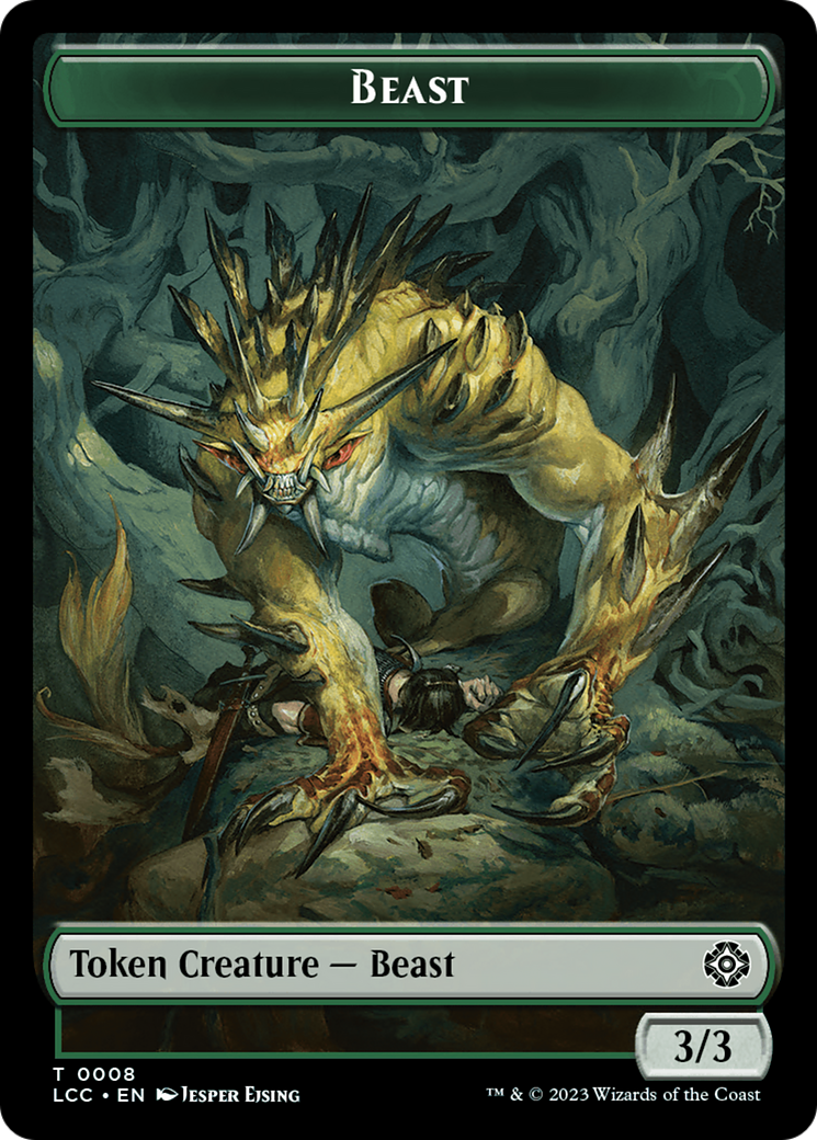 Beast // Merfolk (0003) Double-Sided Token [The Lost Caverns of Ixalan Commander Tokens] | Fandemonia Ltd