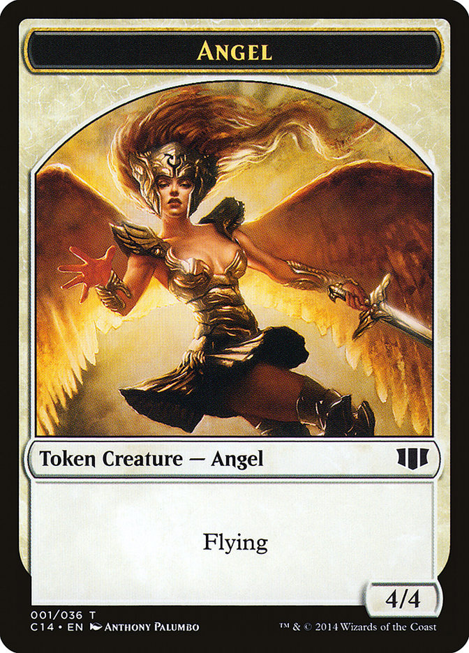 Angel // Cat Double-sided Token [Commander 2014 Tokens] | Fandemonia Ltd