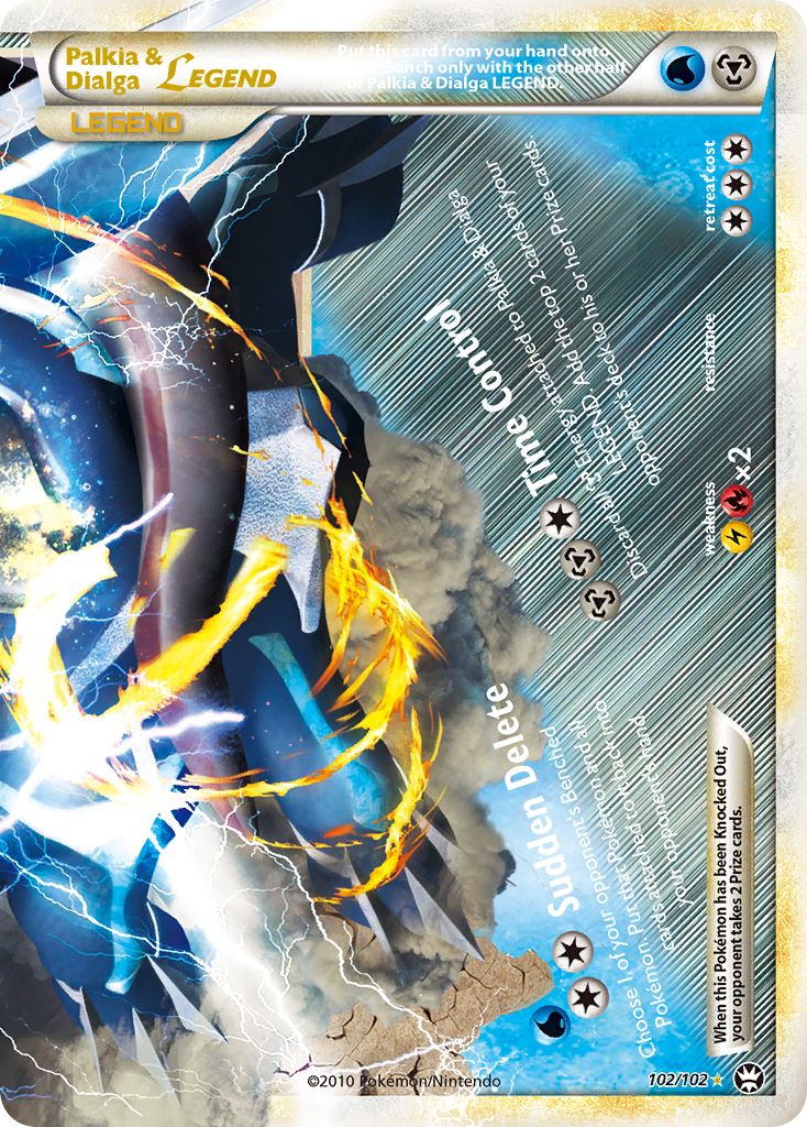 Palkia & Dialga LEGEND (102/102) [HeartGold & SoulSilver: Triumphant] | Fandemonia Ltd