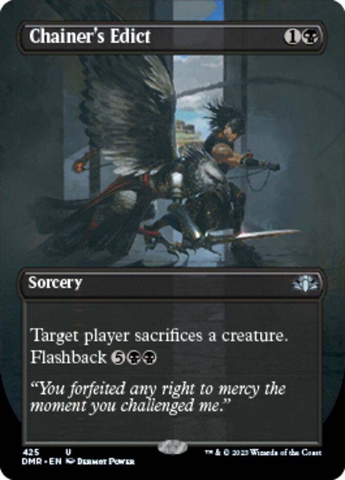 Chainer's Edict (Borderless Alternate Art) [Dominaria Remastered] | Fandemonia Ltd
