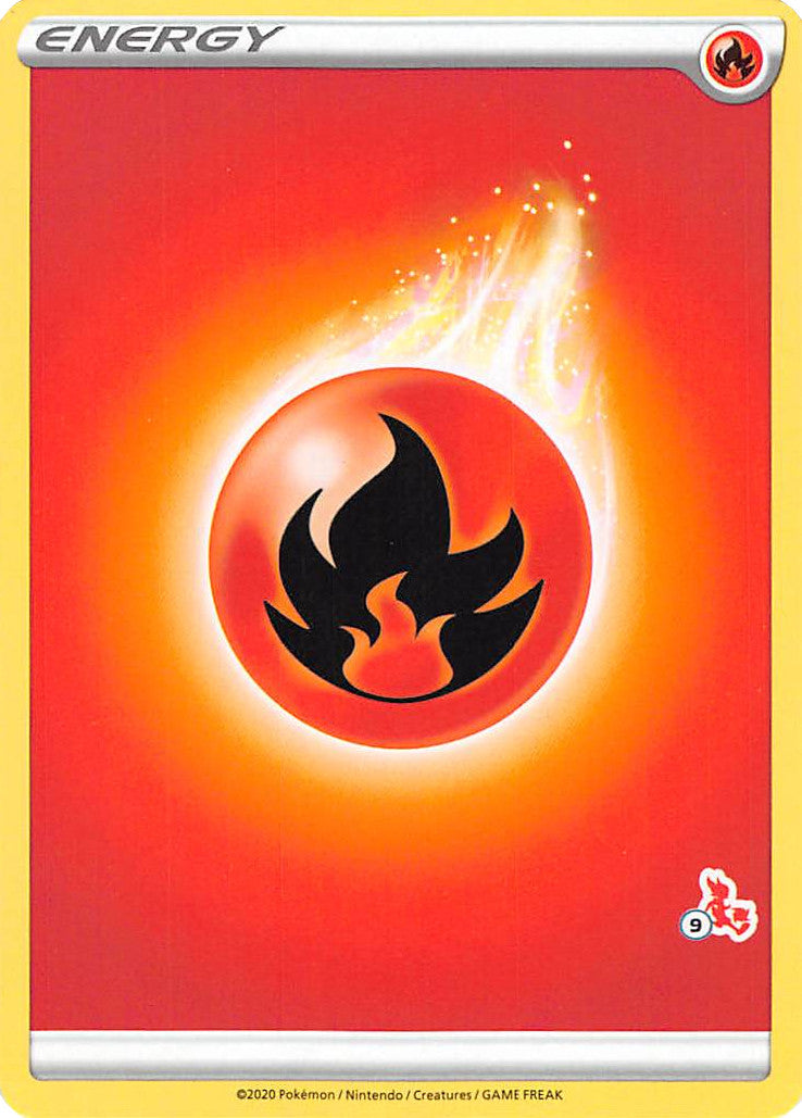 Fire Energy (Cinderace Stamp #9) [Battle Academy 2022] | Fandemonia Ltd