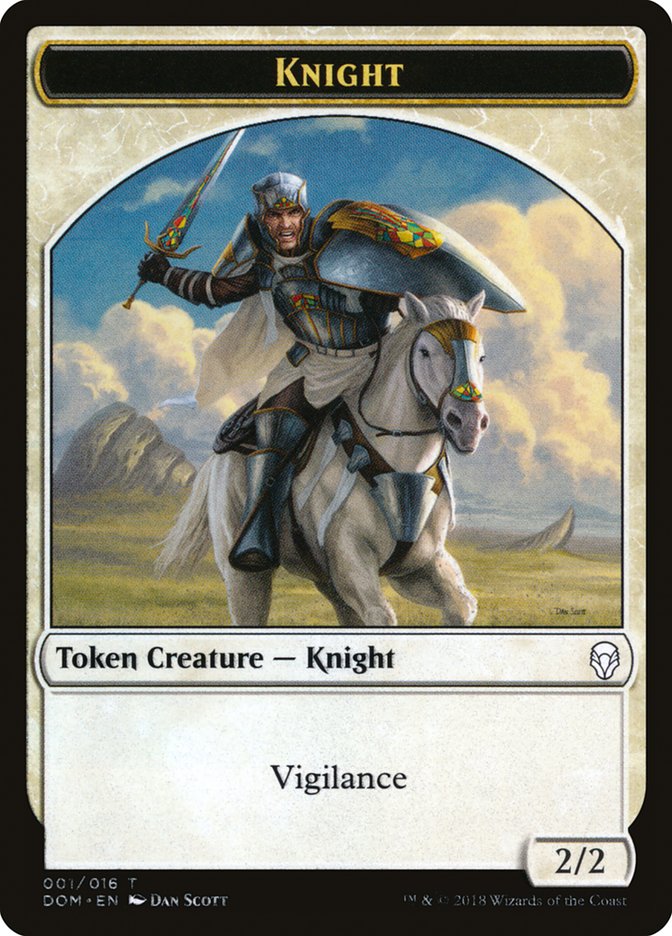 Knight (001/016) [Dominaria Tokens] | Fandemonia Ltd