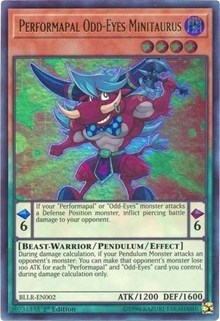 Performapal Odd-Eyes Minitaurus [BLLR-EN002] Ultra Rare | Fandemonia Ltd