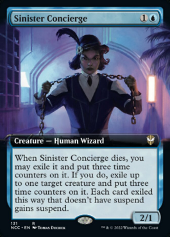 Sinister Concierge (Extended Art) [Streets of New Capenna Commander] | Fandemonia Ltd