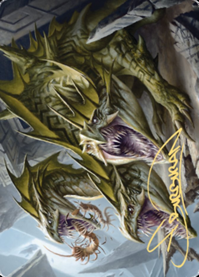 Grakmaw, Skyclave Ravager Art Card (Gold-Stamped Signature) [Zendikar Rising Art Series] | Fandemonia Ltd