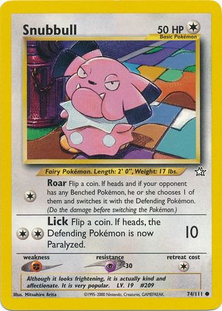 Snubbull (74/111) [Neo Genesis Unlimited] | Fandemonia Ltd