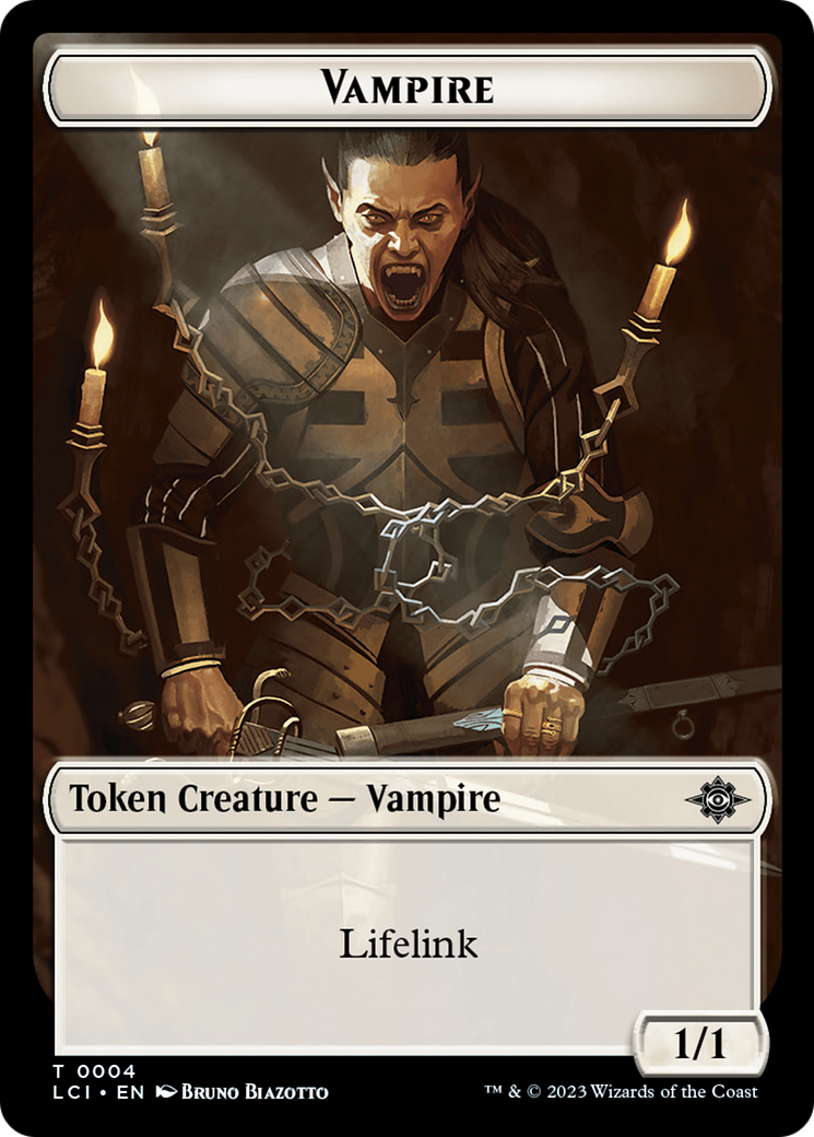 Blood // Vampire (0004) Double-Sided Token [The Lost Caverns of Ixalan Commander Tokens] | Fandemonia Ltd