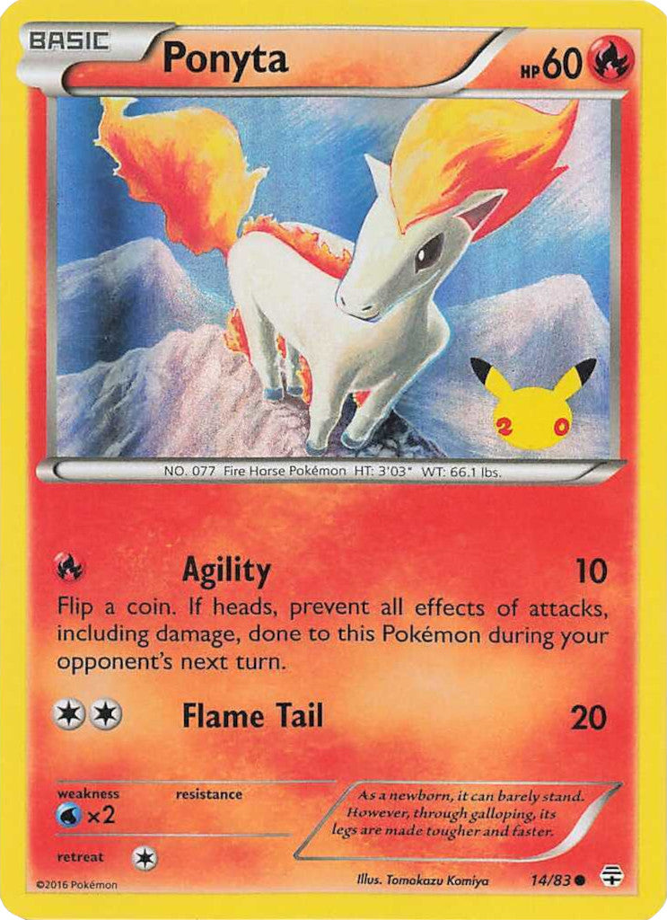 Ponyta (14/83) (20th Anniversary Stamp) [XY: Generations] | Fandemonia Ltd