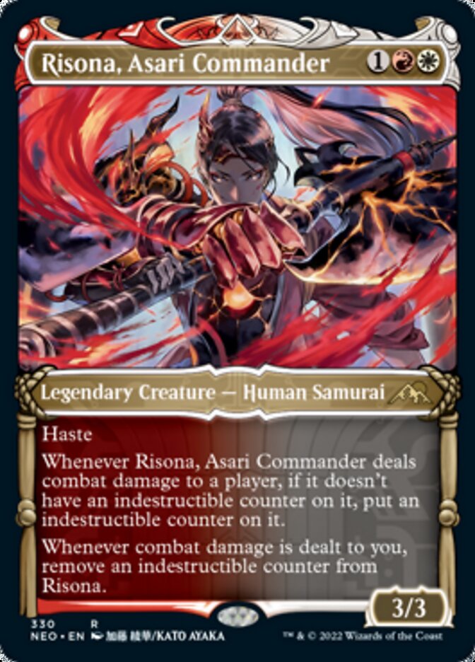 Risona, Asari Commander (Showcase Samurai) [Kamigawa: Neon Dynasty] | Fandemonia Ltd