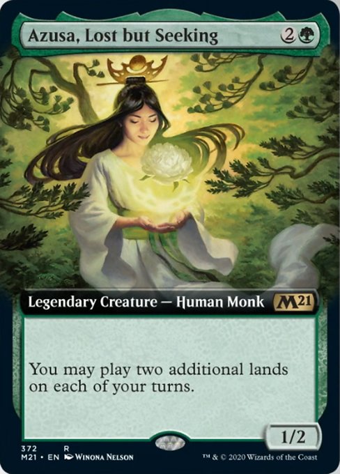 Azusa, Lost but Seeking (Extended Art) [Core Set 2021] | Fandemonia Ltd