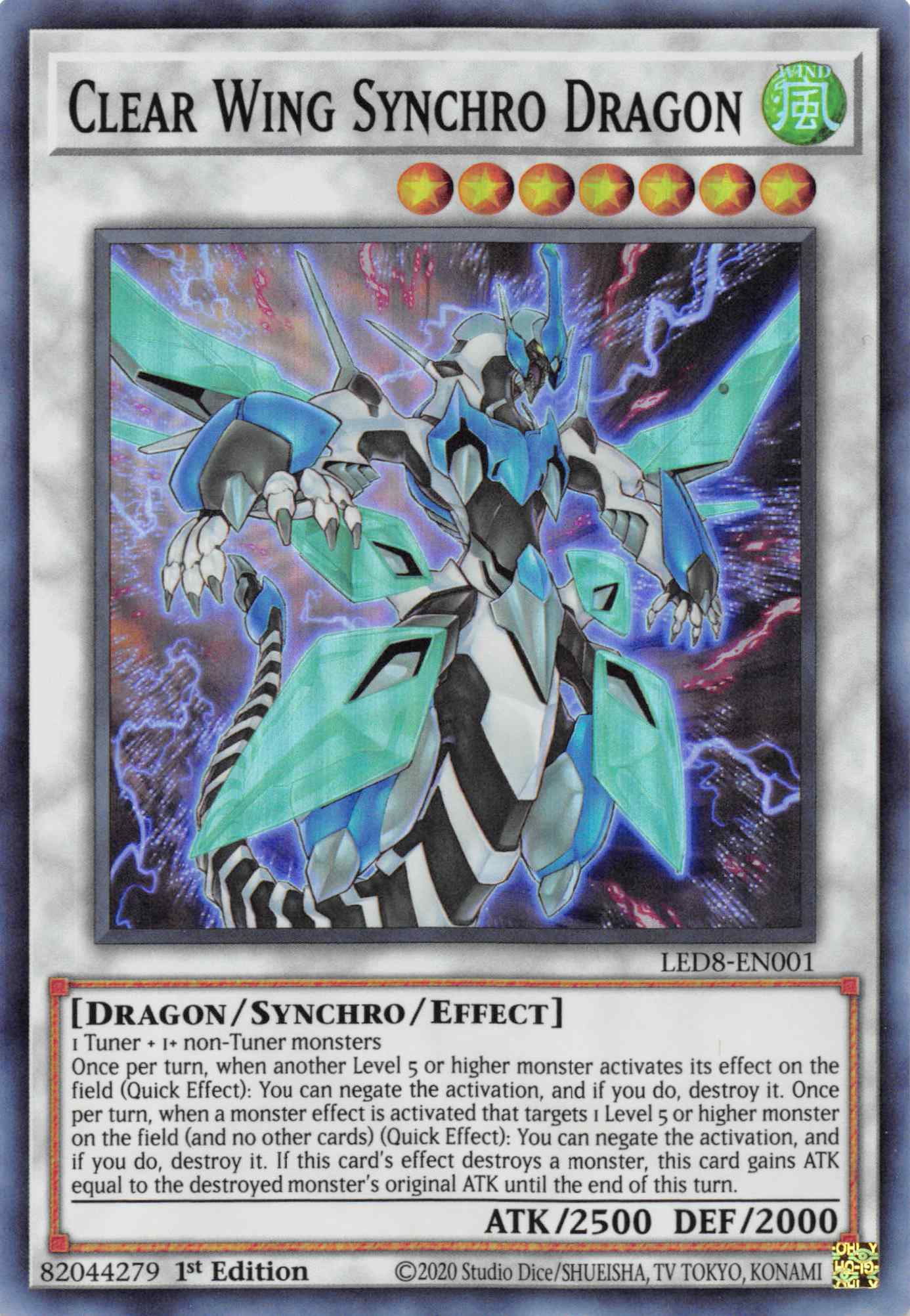 Clear Wing Synchro Dragon [LED8-EN001] Super Rare | Fandemonia Ltd