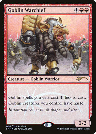 Goblin Warchief (2016) [Friday Night Magic 2016] | Fandemonia Ltd