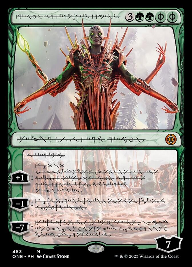 Nissa, Ascended Animist (Phyrexian Step-and-Compleat Foil) [Phyrexia: All Will Be One] | Fandemonia Ltd