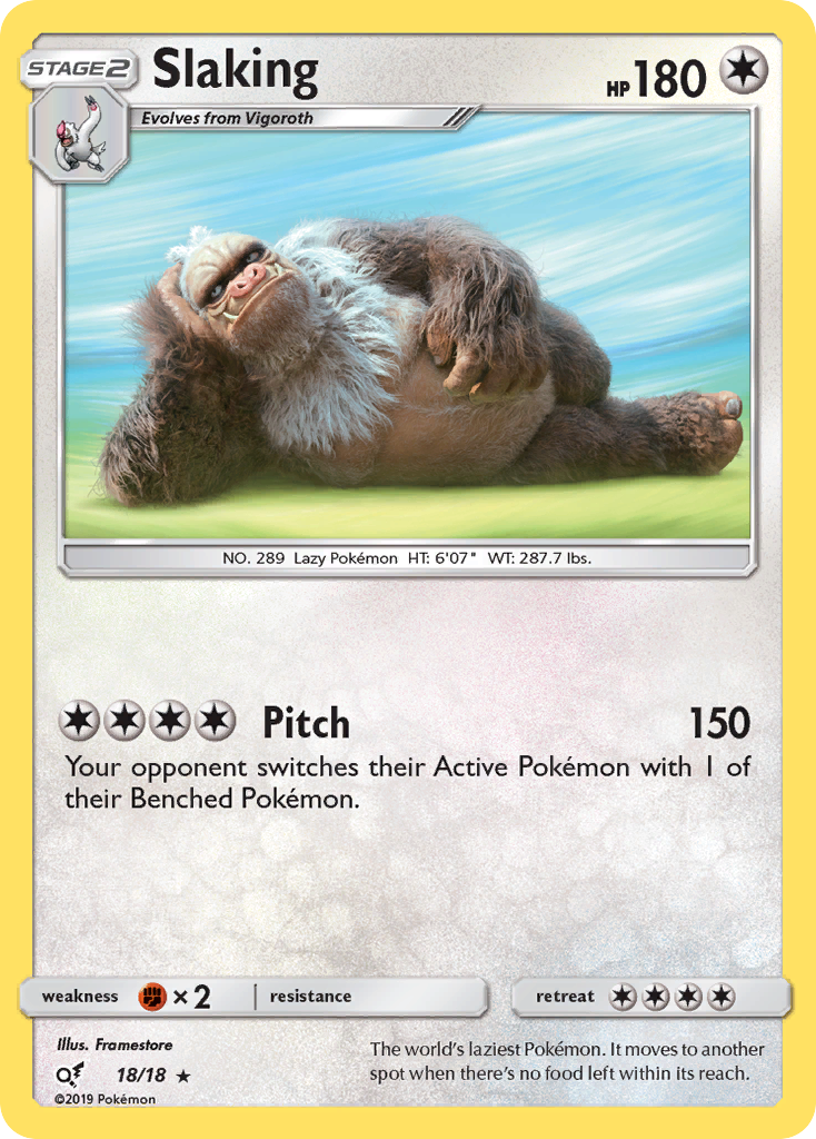 Slaking (18/18) [Sun & Moon: Detective Pikachu] | Fandemonia Ltd