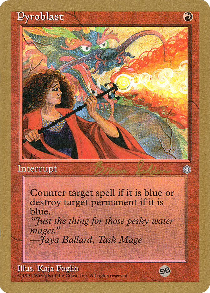 Pyroblast (Brian Selden) (SB) [World Championship Decks 1998] | Fandemonia Ltd