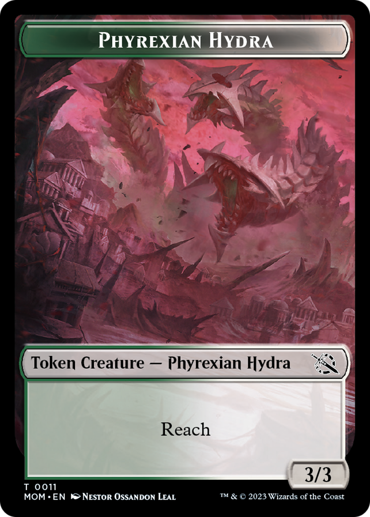 Monk // Phyrexian Hydra (11) Double-Sided Token [March of the Machine Tokens] | Fandemonia Ltd