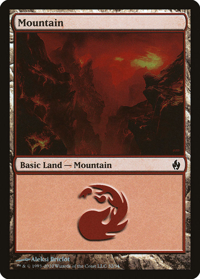Mountain (32) [Premium Deck Series: Fire and Lightning] | Fandemonia Ltd