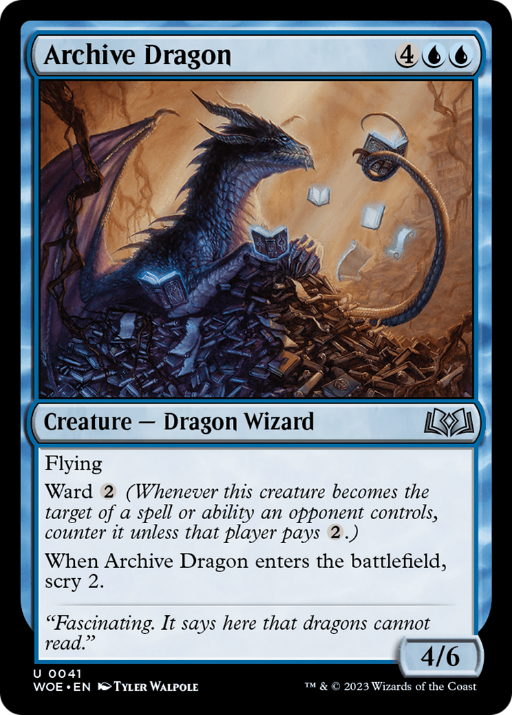 Archive Dragon [Wilds of Eldraine] | Fandemonia Ltd