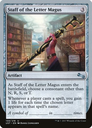 Staff of the Letter Magus [Unstable] | Fandemonia Ltd