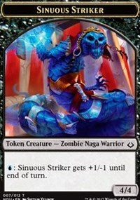 Sinuous Striker // Zombie Double-sided Token [Hour of Devastation Tokens] | Fandemonia Ltd