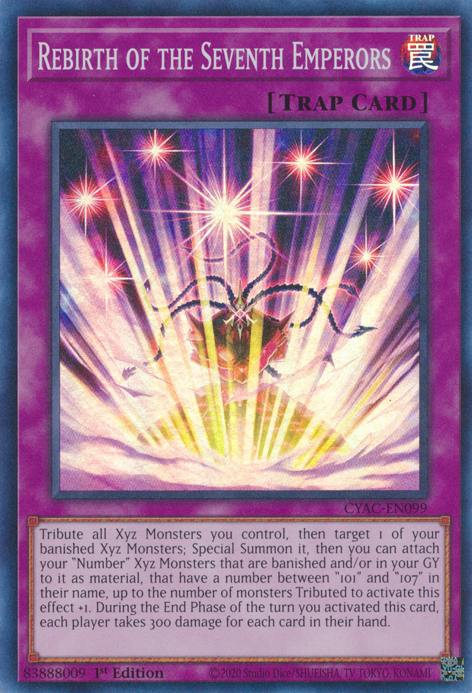 Rebirth of the Seventh Emperors [CYAC-EN099] Super Rare | Fandemonia Ltd
