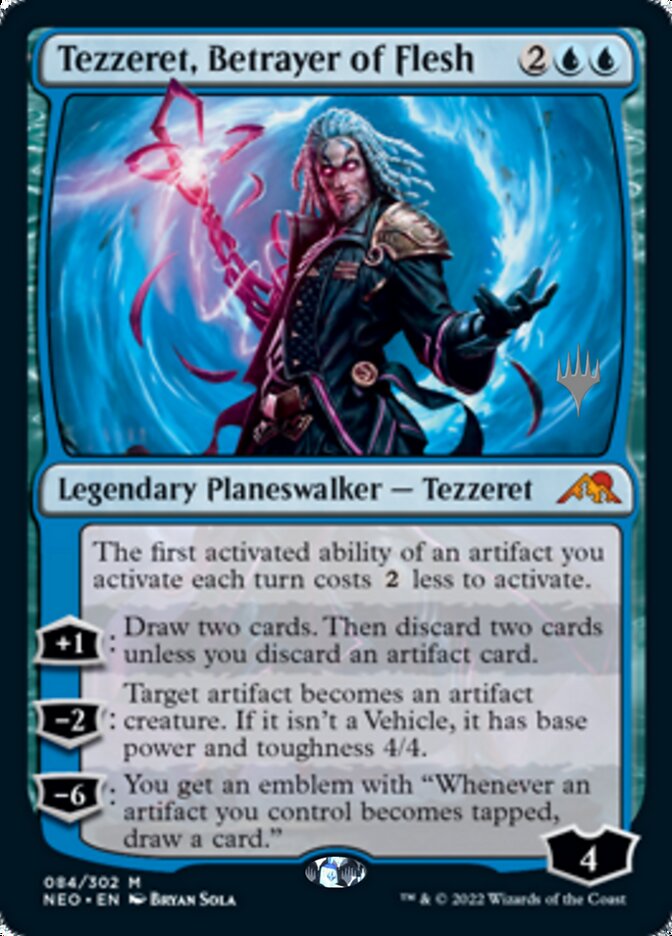 Tezzeret, Betrayer of Flesh (Promo Pack) [Kamigawa: Neon Dynasty Promos] | Fandemonia Ltd