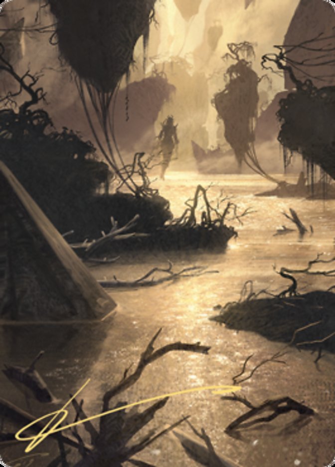 Murkwater Pathway Art Card (Gold-Stamped Signature) [Zendikar Rising Art Series] | Fandemonia Ltd