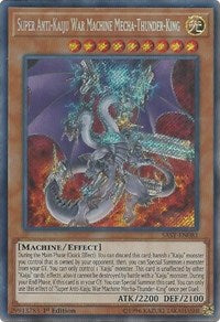 Super Anti-Kaiju War Machine Mecha-Thunder-King [SAST-EN081] Secret Rare | Fandemonia Ltd