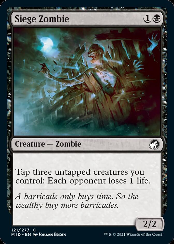 Siege Zombie [Innistrad: Midnight Hunt] | Fandemonia Ltd