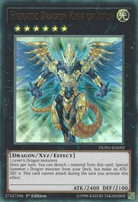 Hieratic Dragon King of Atum [DUPO-EN092] Ultra Rare | Fandemonia Ltd