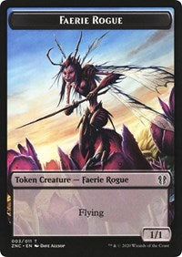 Faerie Rogue // Goblin Rogue Double-sided Token [Commander: Zendikar Rising Tokens] | Fandemonia Ltd