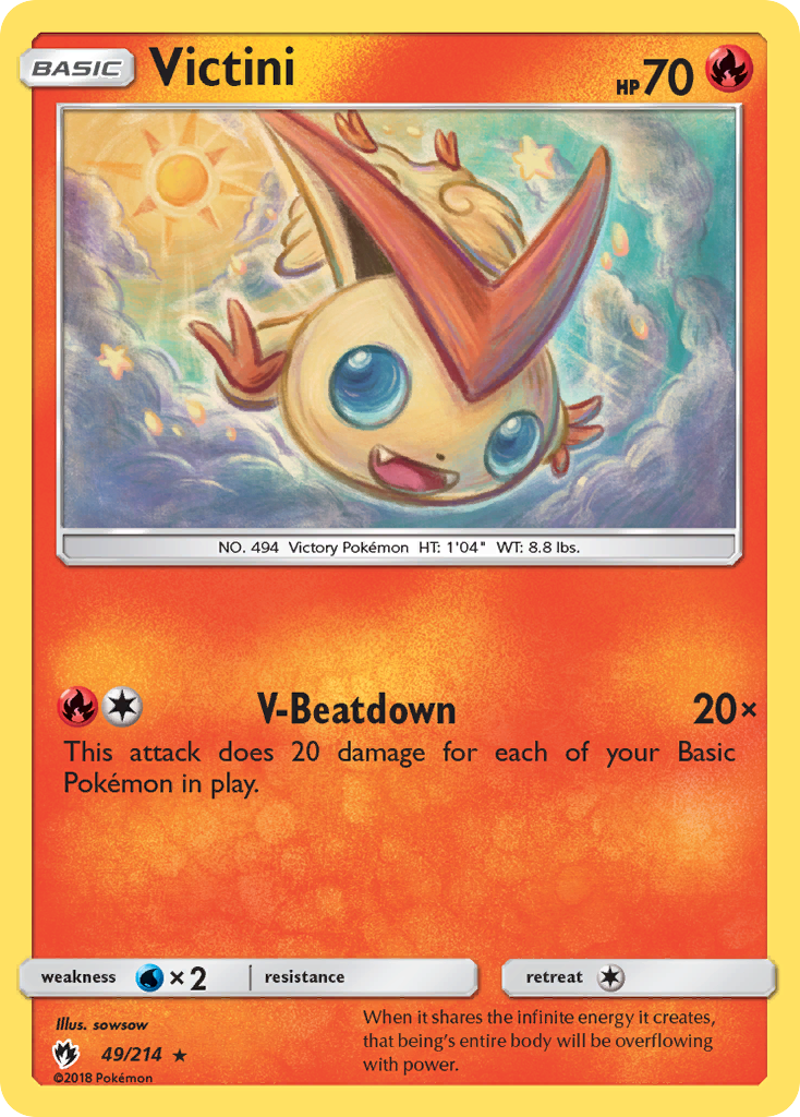 Victini (49/214) [Sun & Moon: Lost Thunder] | Fandemonia Ltd