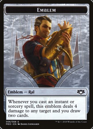 Emblem - Ral, Izzet Viceroy [Mythic Edition Tokens] | Fandemonia Ltd
