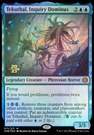 Tekuthal, Inquiry Dominus [Phyrexia: All Will Be One Prerelease Promos] | Fandemonia Ltd