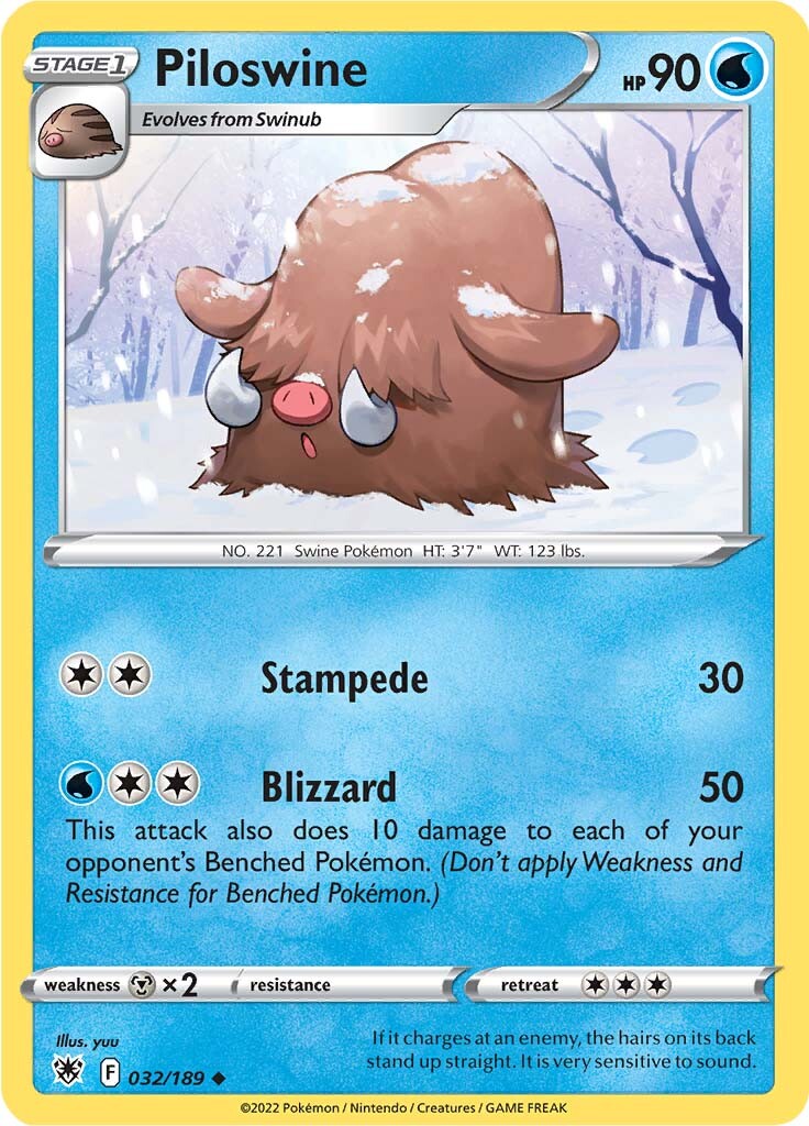 Piloswine (032/189) [Sword & Shield: Astral Radiance] | Fandemonia Ltd