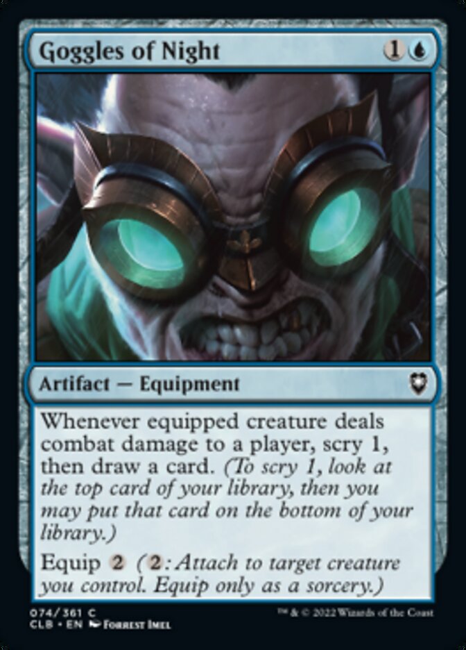 Goggles of Night [Commander Legends: Battle for Baldur's Gate] | Fandemonia Ltd